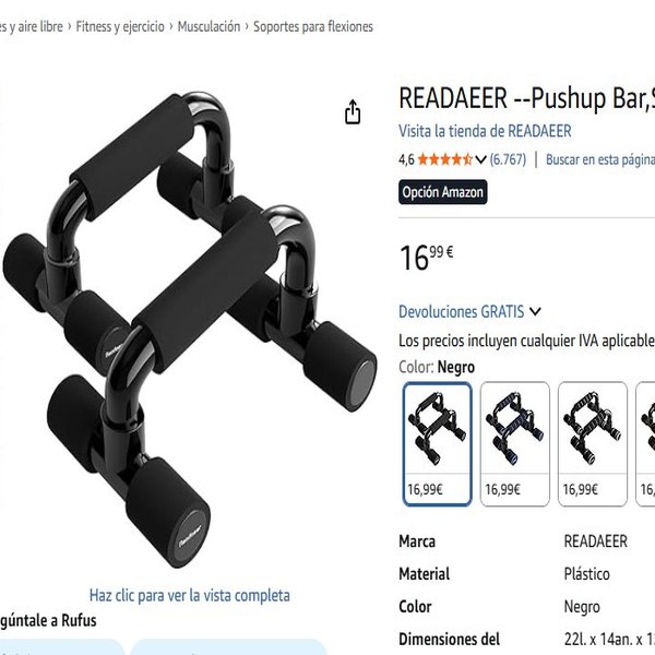 READAEER Pushup Bar soportes flexiones